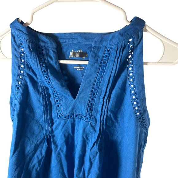 Lilly Pulitzer Issac Knit Sleeveless Top Women's Size Medium in Blue - EUC! - Picture 4 of 5